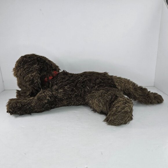 Vintage Hermann Teddy Original Plush Dog With Red Collar Brown Stuffed Animal - Picture 6 of 9